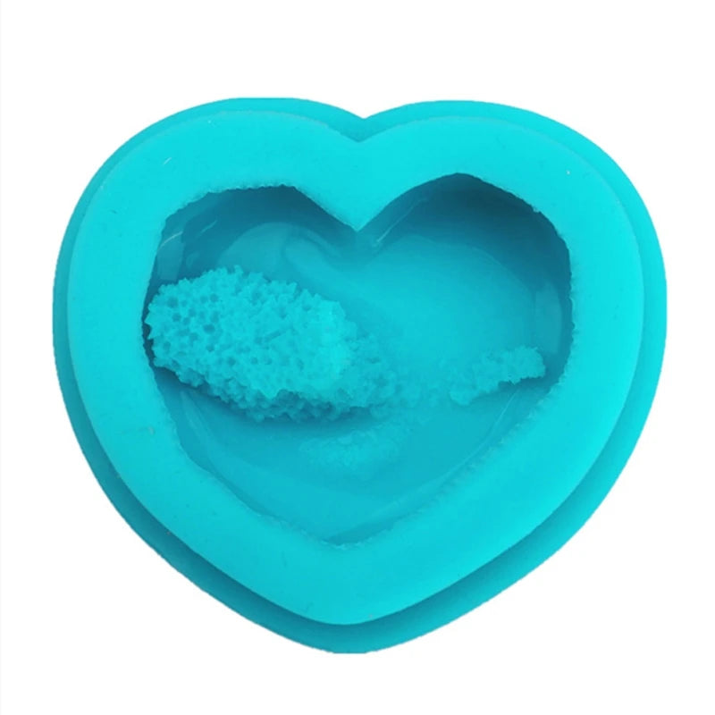 Natural Druzy Heart Star Moon Resin Mold