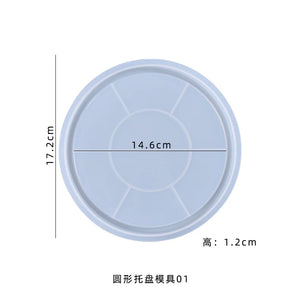 DIY Silicone Resin Epoxy Mold Round Fruit Dessert Storage Tray Coaster Mold