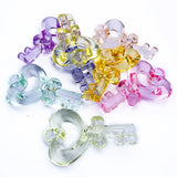 Colorful Acrylic Heart Key Necklace Pendant 105pcs
