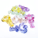 Colorful Acrylic Heart Key Necklace Pendant 105pcs