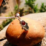Hamasa Hand Religious Pendant Rosewood Inlaid 925 Sterling Silver Cocobol Charm