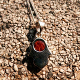 Hamasa Hand Religious Pendant Rosewood Inlaid 925 Sterling Silver Cocobol Charm