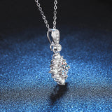 DJAMX S925 Sterling Silver Pendant 1ct Moissanite Necklace