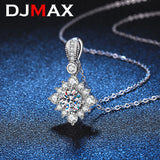DJAMX S925 Sterling Silver Pendant 1ct Moissanite Necklace