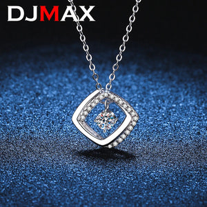 0.3ct Beating Heart Moissanite Necklace S925 Sterling Silver Jewelry