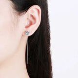 0.5ct Moissanite Earrings 925 Silver Drop Earrings