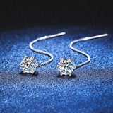 0.5ct Moissanite Earrings 925 Silver Drop Earrings