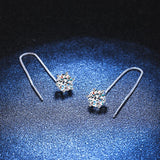 0.5ct Moissanite Earrings 925 Silver Drop Earrings