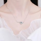 0.5ct D Moissanite Necklace S925 Sterling Silver for Women Wedding