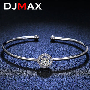 0.5ct Moissanite Diamond Bangles for Women Wedding Bracelet