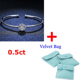 0.5ct Moissanite Diamond Bangles for Women Wedding Bracelet