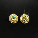 0.8ct 6mm Lemon Yellow Moissanite VVS1 Excellent Cut Loose Stone