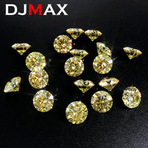 0.8ct 6mm Lemon Yellow Moissanite VVS1 Excellent Cut Loose Stone