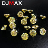 0.8ct 6mm Lemon Yellow Moissanite VVS1 Excellent Cut Loose Stone