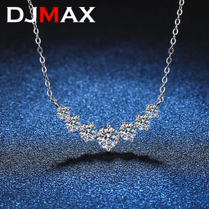 1.7CT Moissanite Necklace Sparkling Diamond Pendant S925 Sterling Silver PT950