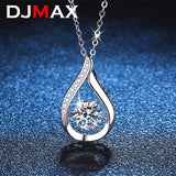 1.0ct Moissanite Necklace Pendant 925 Silver Wedding Jewelry