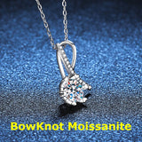 1CT D Moissanite Necklace S925 Sterling Silver Moissanite Pendant