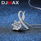 1CT D Moissanite Necklace S925 Sterling Silver Moissanite Pendant