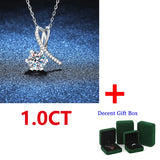 1CT D Moissanite Necklace S925 Sterling Silver Moissanite Pendant