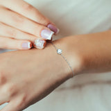 1CT Moissanite Bracelet 925 Sterling Silver Chain Charms For Women