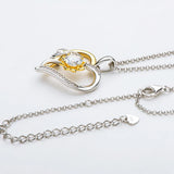 1CT Moissanite Heart Pendant Sunflower Necklace 925 Silver