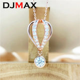 1CT Moissanite Necklace S925 Silver Hot Air Balloon Clavicle Chain