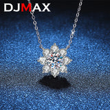 1ct Moissanite Pendant Sunflower Necklace S925 Silver Plated