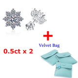 1ct Moissanite Earring Studs S925 Sterling Silver
