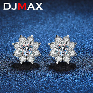 1ct Moissanite Earring Studs S925 Sterling Silver