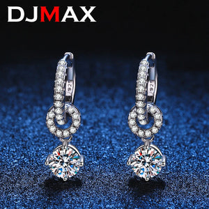 1ct Moissanite Drop Earring 925 Silver Wedding Jewelry