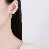1ct Moissanite Drop Earring 925 Silver Wedding Jewelry