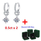 Plated Moissanite Drop Earring for Women Wedding Jewelry