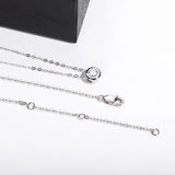 D Moissanite Round Brilliant 0.3ct Necklace 18K Plated 925 Sterling Silver