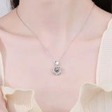 0.5ct Moissanite Necklace D VVS1 Hexagram Pendant Beating Heart Chain