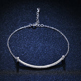 925 Silver Chain Bracelet with Moissanite