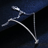 925 Silver Chain Bracelet with Moissanite