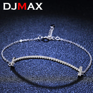 925 Silver Chain Bracelet with Moissanite