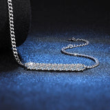 0.9CT Moissanite Cuban Bracelet S925 Silver Lab Diamond Chain