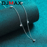 925 Silver Moissanite Choker Necklace 16+2In