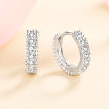 0.14ct Moissanite Hoop Earring for Women S925 Silver