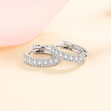 0.14ct Moissanite Hoop Earring for Women S925 Silver