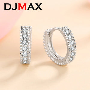 0.14ct Moissanite Hoop Earrings S925 Silver Wedding Gift