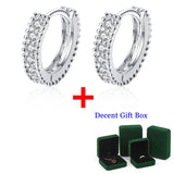0.14ct Moissanite Hoop Earring for Women S925 Silver