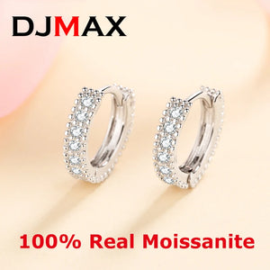 0.14ct Moissanite Hoop Earring for Women S925 Silver