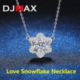 D Moissanite 925 Silver Necklace Camellia Pendant Ladies High Jewelry