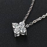 3mm*4p Moissanite Necklace D VVS1 Diamond Pendant S925 Silver Plate