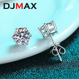 Moissanite Stud Earrings 14K Plated Silver 1ct 2ct