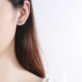 Moissanite Stud Earrings 14K Plated Silver 1ct 2ct