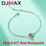 D Pink Moissanite Diamond Bracelet Women Pass Diamond Test