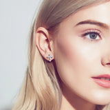 0.54CT Women's Moissanite Cross Earrings 925 Sterling Silver D